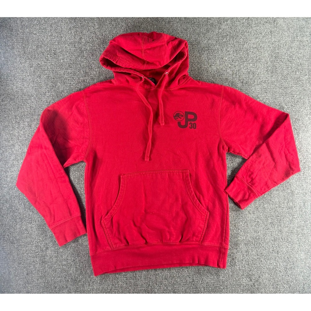 Jurassic Park 30th Anniversary Red Hoodie Small Ian Malcolm Graphic
